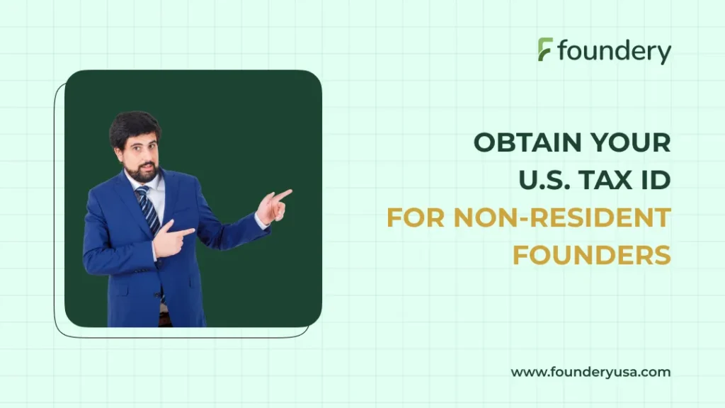 Guide to obtaining an ITIN for non-residents, featuring U.S. tax forms, passport, and business paperwork